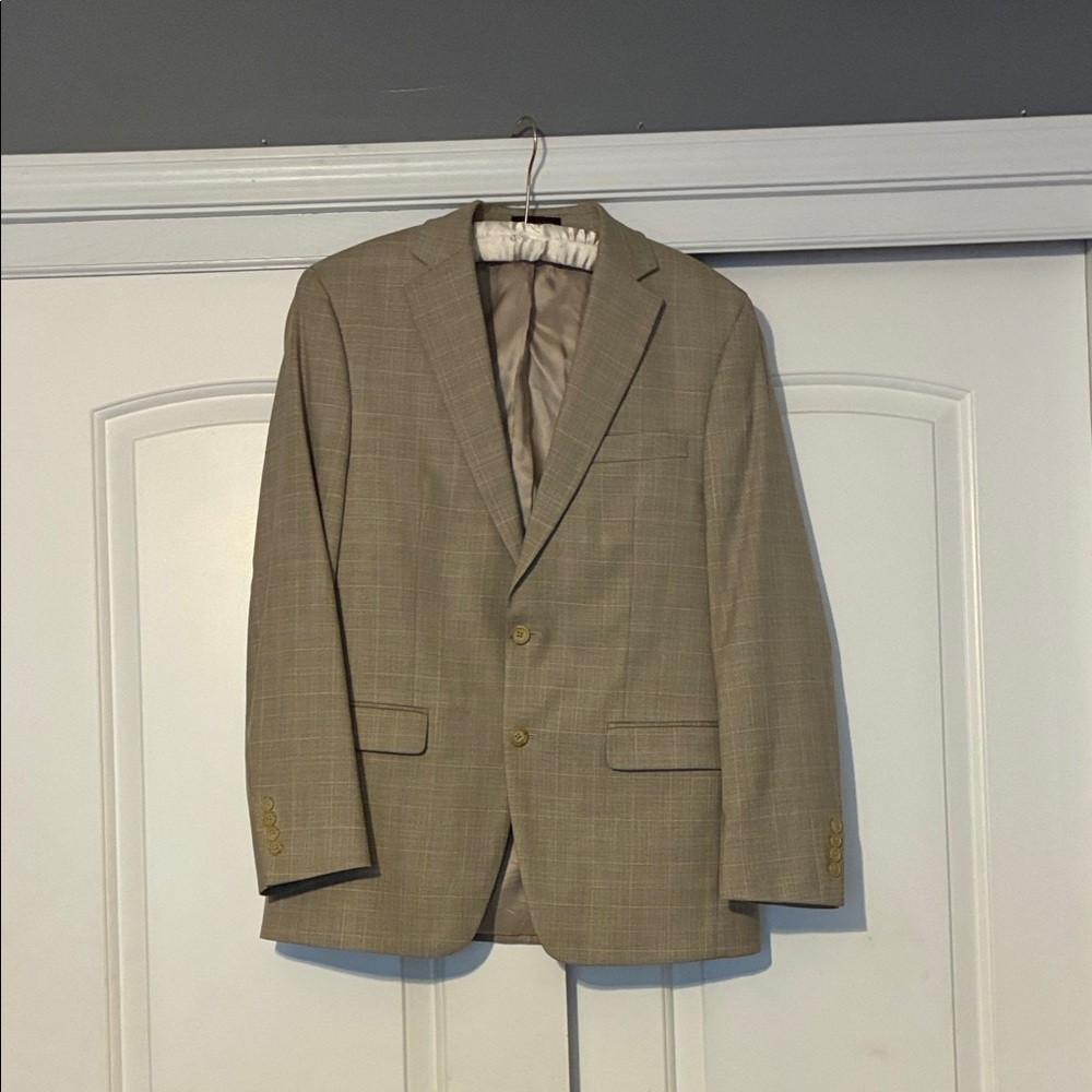 Lauren Ralph Lauren Beige Checkered Blazer 38R